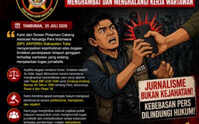 AKPERSI Toba Desak Pengusutan Dugaan Perampasan Alat Kerja Wartawan Sesuai UU Pers
